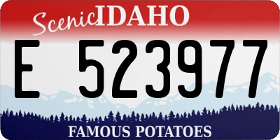 ID license plate E523977