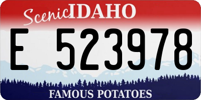 ID license plate E523978