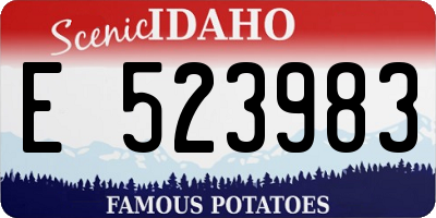 ID license plate E523983