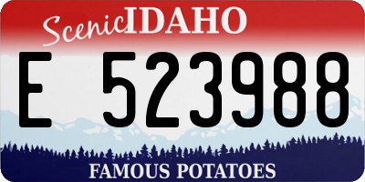ID license plate E523988