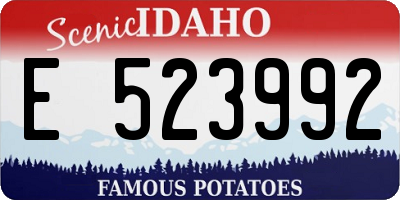 ID license plate E523992