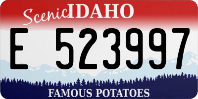 ID license plate E523997