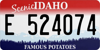 ID license plate E524074