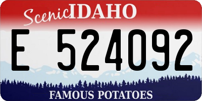 ID license plate E524092