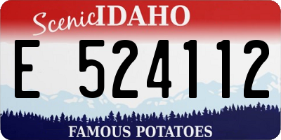 ID license plate E524112