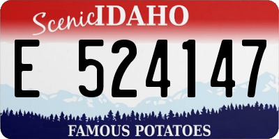 ID license plate E524147