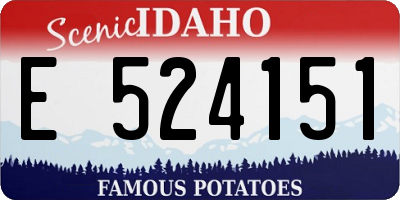 ID license plate E524151