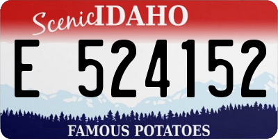 ID license plate E524152
