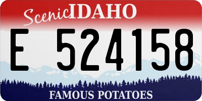 ID license plate E524158