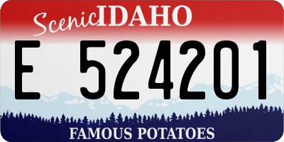 ID license plate E524201