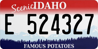 ID license plate E524327