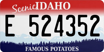 ID license plate E524352