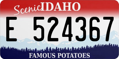 ID license plate E524367