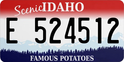 ID license plate E524512