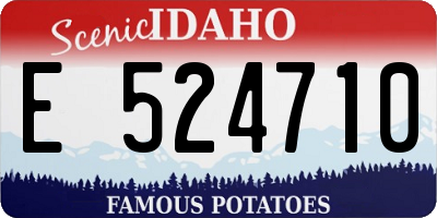 ID license plate E524710