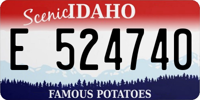 ID license plate E524740