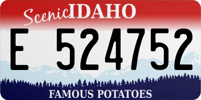 ID license plate E524752