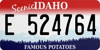 ID license plate E524764
