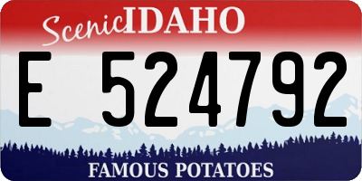 ID license plate E524792