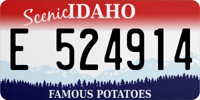 ID license plate E524914