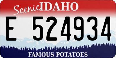 ID license plate E524934