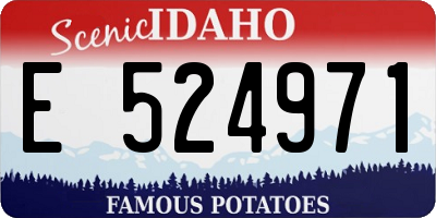ID license plate E524971