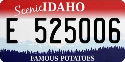 ID license plate E525006