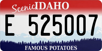 ID license plate E525007