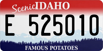 ID license plate E525010