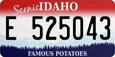 ID license plate E525043