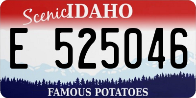 ID license plate E525046