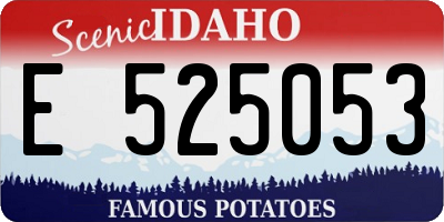 ID license plate E525053