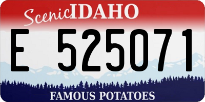 ID license plate E525071