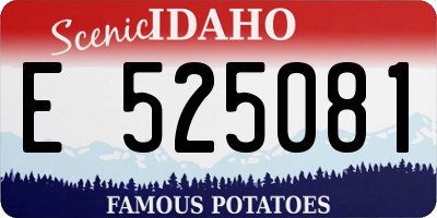ID license plate E525081