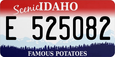 ID license plate E525082