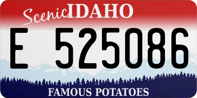 ID license plate E525086