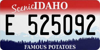 ID license plate E525092