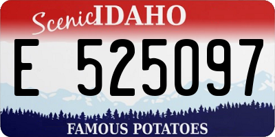 ID license plate E525097