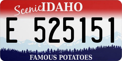 ID license plate E525151