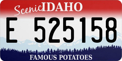 ID license plate E525158