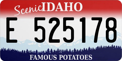 ID license plate E525178