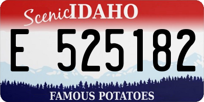 ID license plate E525182