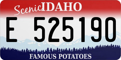 ID license plate E525190