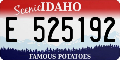 ID license plate E525192