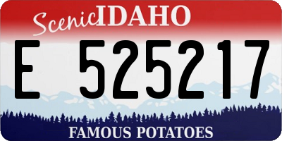 ID license plate E525217