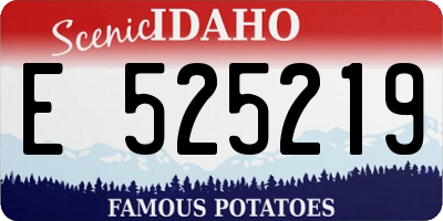 ID license plate E525219