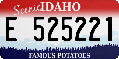 ID license plate E525221