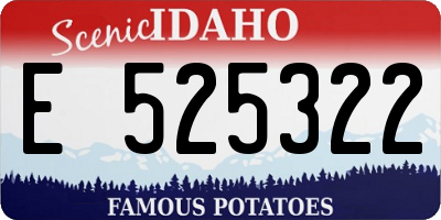 ID license plate E525322