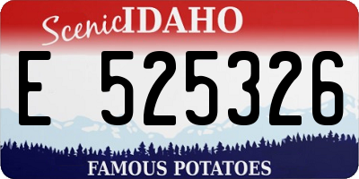 ID license plate E525326