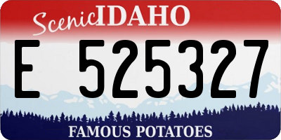 ID license plate E525327